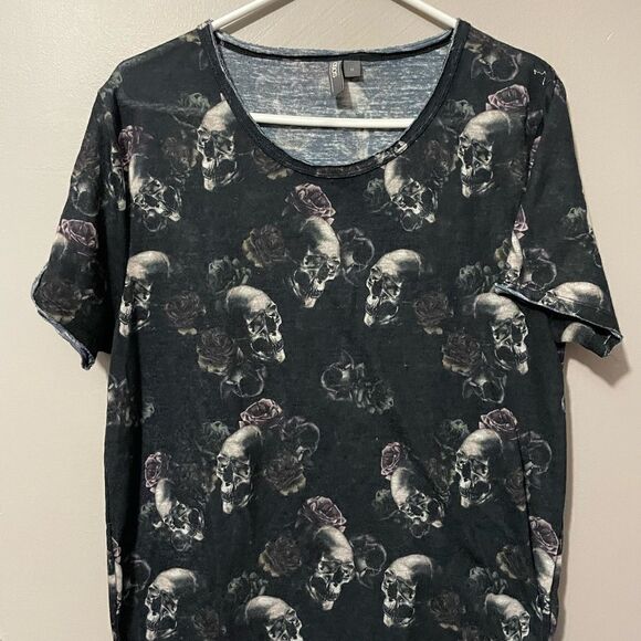 ASOS longline skull t shirt - Picture 2 of 4